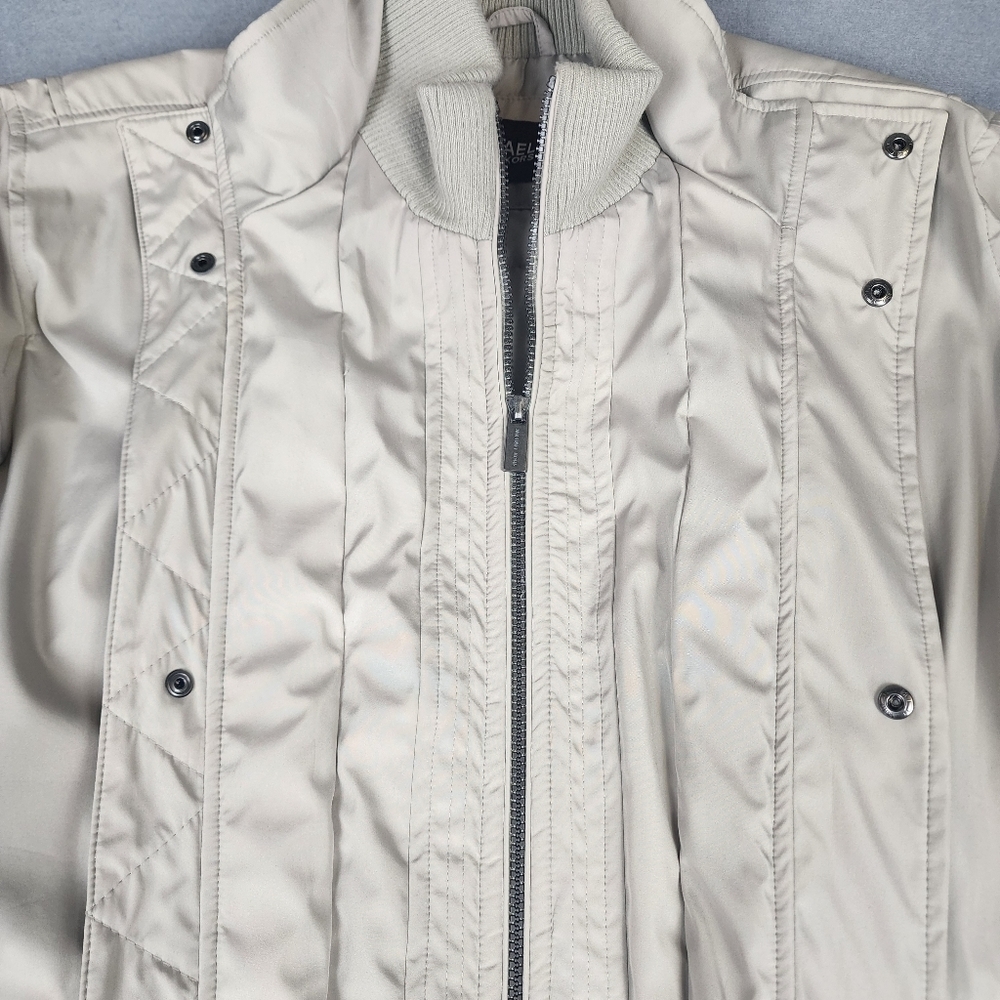 Michael Kors Beige Mens Dressy or Cadual Jacket Lined Multiple Pockets - Picture 3 of 16